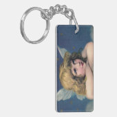 Heavenly angel daydreaming on a cloud in the sky キーホルダー (正面左)