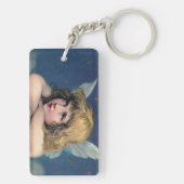 Heavenly angel daydreaming on a cloud in the sky キーホルダー (裏面)