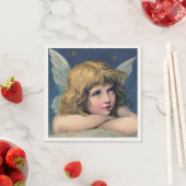 Heavenly angel daydreaming on a cloud in the sky スタンダードカクテルナプキン (インサイチュ)