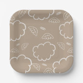 Heavenly Angel Halo Cloud Beige ペーパープレート (正面)