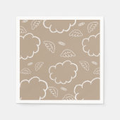  Heavenly Angel Halo Cloud  BEIGE  Napkins スタンダードカクテルナプキン (正面)