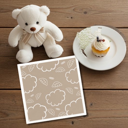  Heavenly Angel Halo Cloud  BEIGE  Napkins スタンダードカクテルナプキン