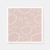  Heavenly Angel Halo Cloud  Pink  Napkins スタンダードカクテルナプキン (正面)