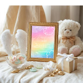 Heavenly baby shower Rainbow Pacifier Hunt game 招待状