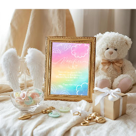 Heavenly baby shower Rainbow Pacifier Hunt game 招待状