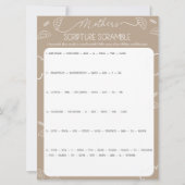 Heavenly Beige Mother's Scripture Scramble Game 招待状 (正面)