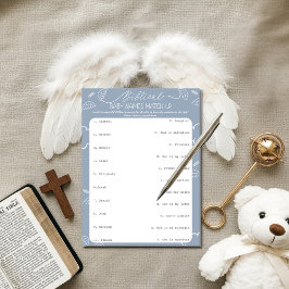 Heavenly Blue Biblical Baby Names Match-Up   招待状