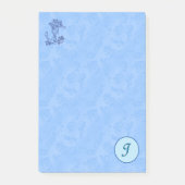 Heavenly blue monogram (A-Z)ポストイットノート ポストイット (正面)