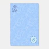 Heavenly blue monogram (A-Z)ポストイットノート ポストイット (正面)