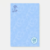 Heavenly blue monogram (A-Z)ポストイットノート ポストイット (正面)