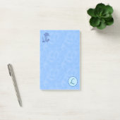 Heavenly blue monogram (A-Z)ポストイットノート ポストイット (オフィス)
