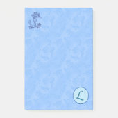 Heavenly blue monogram (A-Z)ポストイットノート ポストイット (正面)