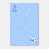 Heavenly blue monogram (A-Z)ポストイットノート ポストイット (正面)