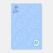 Heavenly blue monogram (A-Z)ポストイットノート ポストイット (正面)