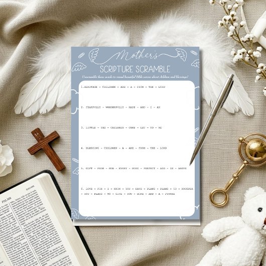 Heavenly Blue Mother's Scripture Scramble Game 招待状