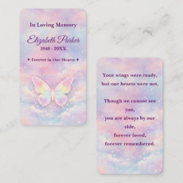 Heavenly Butterfly Memorial Prayer Card ノートカード