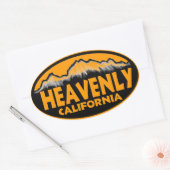 Heavenly Californiaオレンジ色の楕円シール 楕円形シール (封筒)