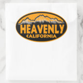 Heavenly Californiaオレンジ色の楕円シール 楕円形シール (バッグ)
