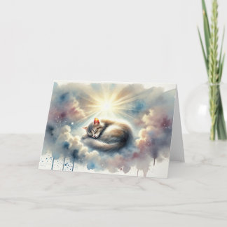 Heavenly Cat Pet Sympathy Card カード