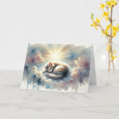 Heavenly Cat Pet Sympathy Card カード (黄色い花)