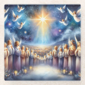 Heavenly Choir Under Star of Bethlehem ガラスコースター (正面)
