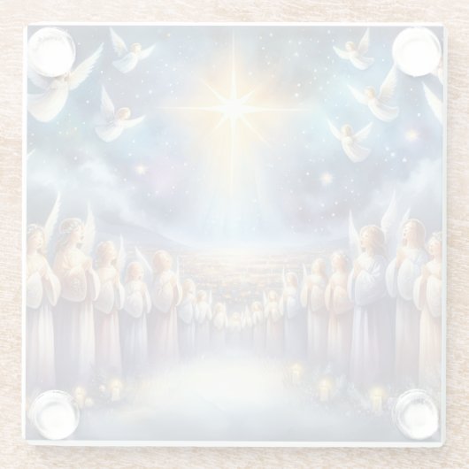 Heavenly Choir Under Star of Bethlehem ガラスコースター (裏面)