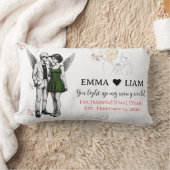 Heavenly Duo Cherubs – Kawaii Angel  Throw Pillow ランバークッション (ブランケット)