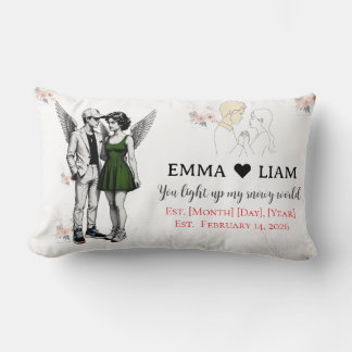 Heavenly Duo Cherubs – Kawaii Angel  Throw Pillow ランバークッション