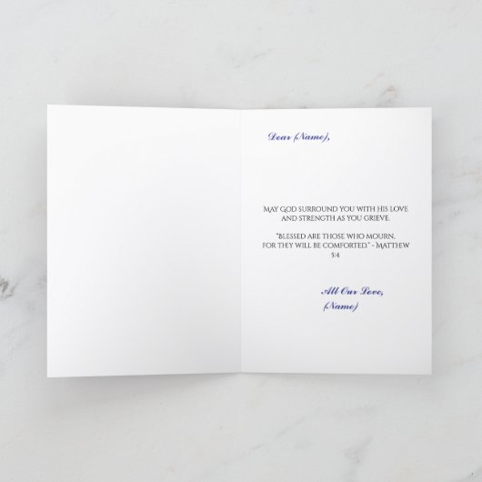 Heavenly Father Sympathy カード (内部)