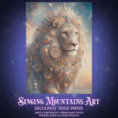 Heavenly Lion with Beaded Details Craft Decoupage 薄葉紙