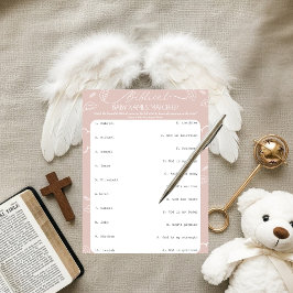 Heavenly Pink Biblical Baby Names Match-Up   招待状