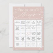 Heavenly Pink Find The Guest Bingo Card 招待状 (正面)