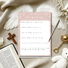 Heavenly Pink Mother's Scripture Scramble Game 招待状