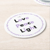 Heavenly prayer Posavasos ラウンドペーパーコースター (アングル)