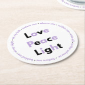 Heavenly prayer Posavasos ラウンドペーパーコースター (アングル)