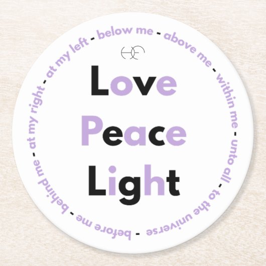 Heavenly prayer Posavasos ラウンドペーパーコースター (正面)