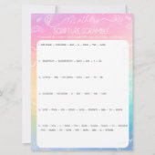 Heavenly Rainbow Mother's Scripture Scramble Game 招待状 (正面)