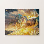 Heavenly Serenity Female Angel with with a Bouquet ジグソーパズル (横)