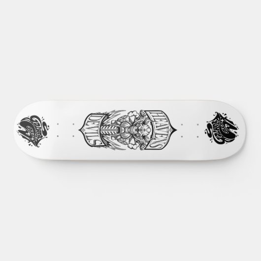 Heavens Devils – Skull Biker Skateboard Deck スケートボード (横)