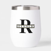 Heavy はっきりした Monogram and Name Black/金ゴールドID613 (背面)