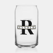 Heavy はっきりした Monogram and Name Black/金ゴールドID613 ガラス缶 (裏面)