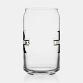 Heavy はっきりした Monogram and Name Black/金ゴールドID613 ガラス缶 (左)