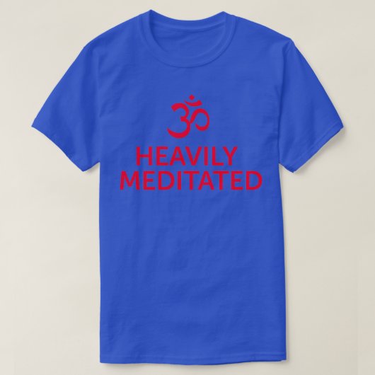 Heavy めい想 OM RED Yogaとフィットネス Tシャツ (デザイン正面)