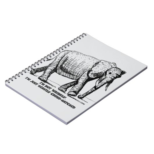 Heavy Cross-Hatched Elephant ノートブック (左側)