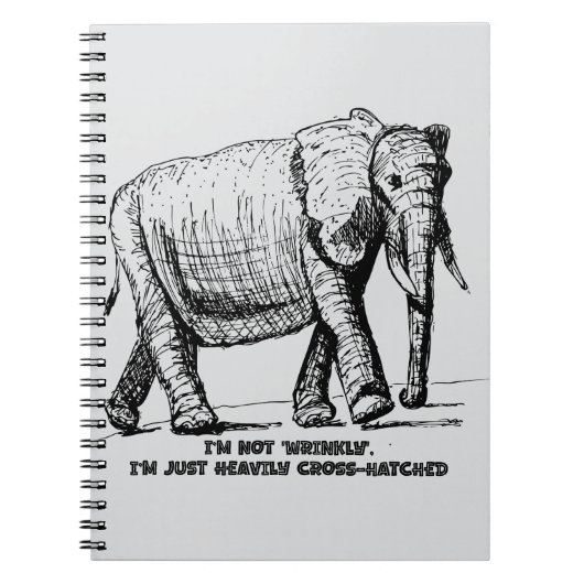 Heavy Cross-Hatched Elephant ノートブック (正面)