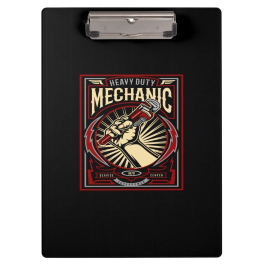 heavy duty mechanic クリップボード (正面)