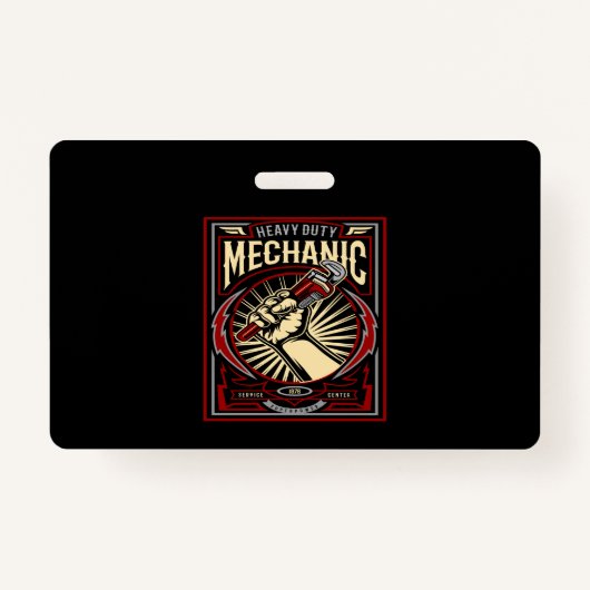 heavy duty mechanic バッジ (正面)