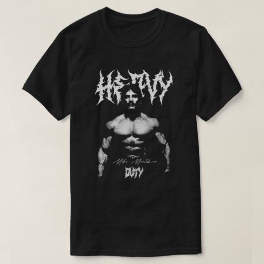 Heavy Duty Mike – Classic Bodybuilding Art Tシャツ (デザイン正面)