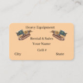 Heavy Equipment  Business Card 名刺 (正面)