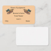 Heavy Equipment Business Card 名刺 (正面/裏面)